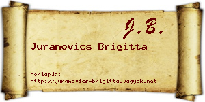 Juranovics Brigitta névjegykártya